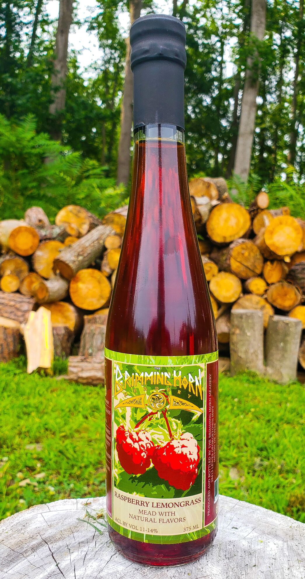 Raspberry Lemongrass mead from R&L Liquors and Brimming Horn Meadery